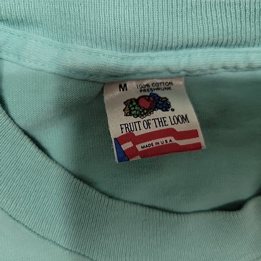 VTG Kentucky Derby Shirt Men M Teal Festival Made In USA Single Stitch 80s 90s - Picture 5 of 12